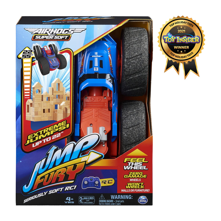 Air Hogs Super Soft, Jump Fury with Zero-Damage Wheels, Extreme Jumping Remote Control Car, Kids Toys for Kids 4 and up, 1:15 Scale