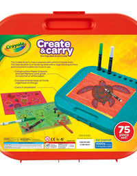 Crayola Create 'N Carry Art Set, 75 Pieces, Art Gift for Kids, Ages 5 & Up
