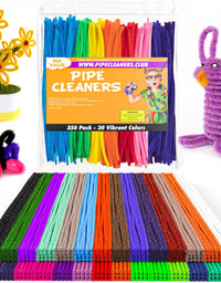Home Pro Shop 350 Pieces Pipe Cleaners for Craft Supplies - Soft Bristle, Flexible & Durable Pipe Cleaner for Crafts, Fun Creative DIY Ar, & Decorations - 6mm x 12inch Chenille Stems in 30 Colors
