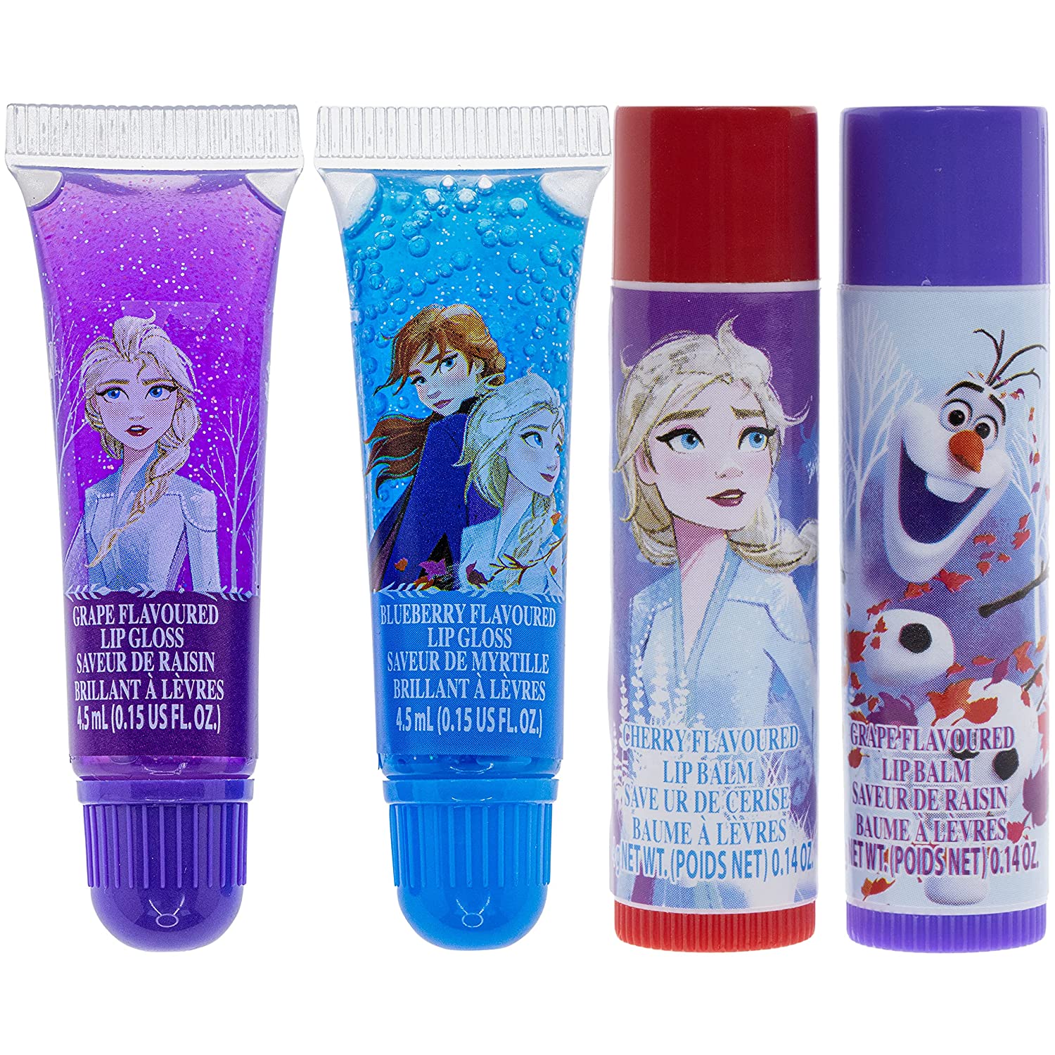 Disney Frozen 2 - Townley Girl Super Sparkly Cosmetic Beauty Makeup Set For Girls with Clips, Press On Nail, Lip Gloss, Nail Stickers, Lip Balm, Nail Gems and Mirror For Parties, Sleepovers & Makeovers
