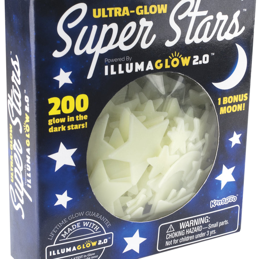 Ultra Glow in the Dark Stars; 200 Count w/ Bonus Moon