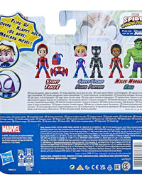 Marvel Spidey and His Amazing Friends Hero Reveal 2-Pack,-Action Figures,-Mask Flip Feature, Ghost-Spider and Black Panther, 3 and Up

