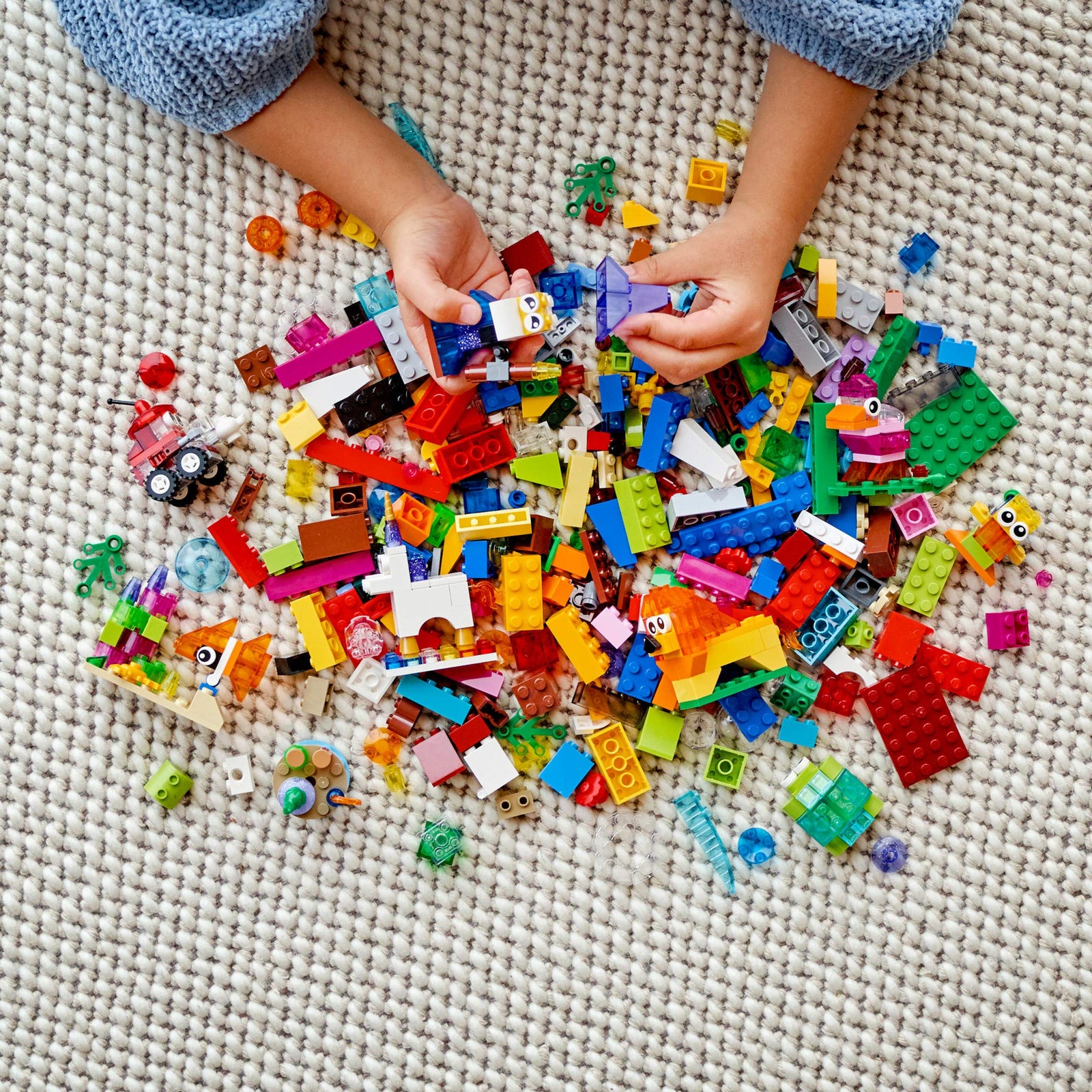 LEGO Classic Creative Transparent Bricks 11013 Building Kit with Transparent Bricks; Inspires Imaginative Play, New 2021 (500 Pieces)