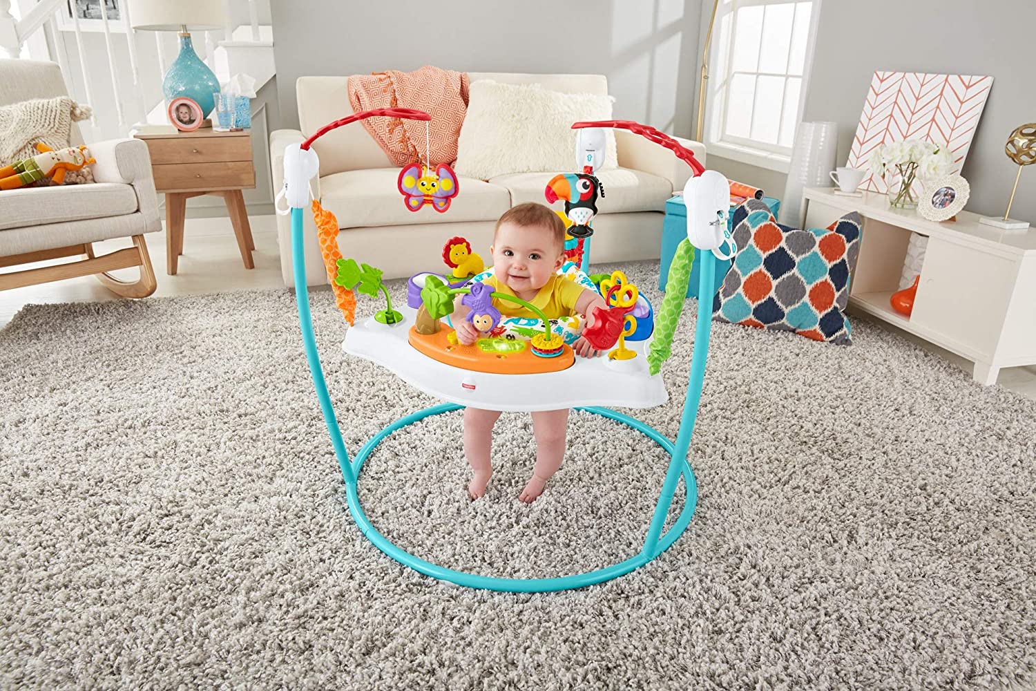 Fisher-Price Animal Activity Jumperoo, Blue, One Size