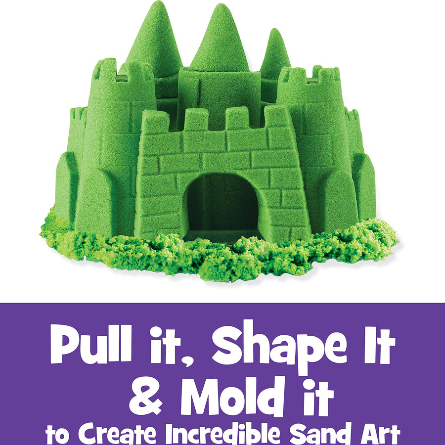 Kinetic Sand, The Original Moldable Sensory Play Sand Toys for Kids, Green, 2 lb. Resealable Bag, Ages 3+