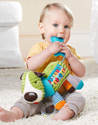 Skip Hop Bandana Buddies Baby Activity and Teething Toy with Multi-Sensory Rattle and Textures, Puppy
