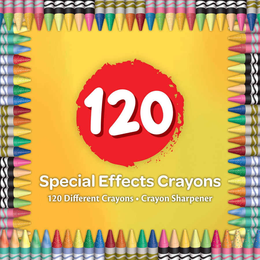 Crayola 120 Crayons in Specialty Colors, Coloring Set, Gift for Kids, Ages 4, 5, 6, 7