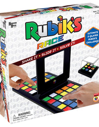 University Games Rubik's Race Game, Head To Head Fast Paced Square Shifting Board Game Based On The Rubiks Cubeboard, for Family, Adults and Kids Ages 7 and Up, Black
