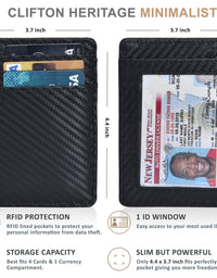 Minimalist Wallets for Men & Women RFID Front Pocket Leather Card Holder Wallet
