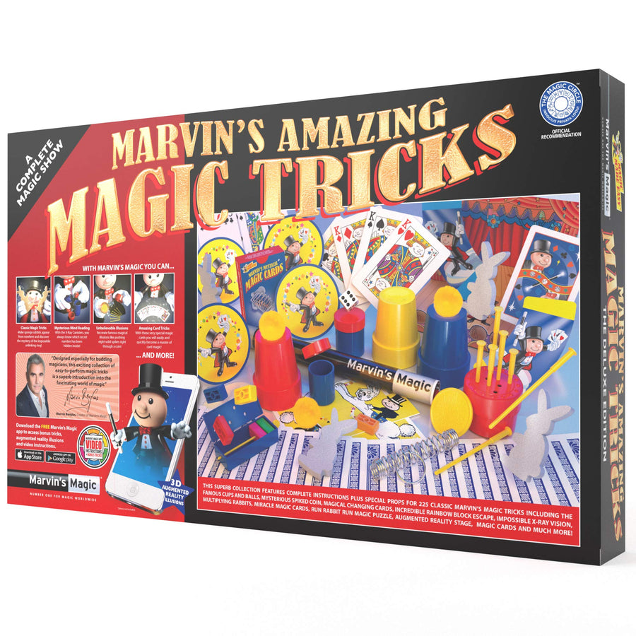 Marvin's Magic - 225 Amazing Magic Tricks for Children - Magic Kit - Kids Magic Set - Magic Kit for Kids Including Mystical Magic Cards, Magic Theatre, Magic Wand + More