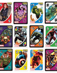 UNO FLIP Marvel Card Game with 112 Cards, Gift for Kid, Family & Adult Game Night for Players 7 Years & Older
