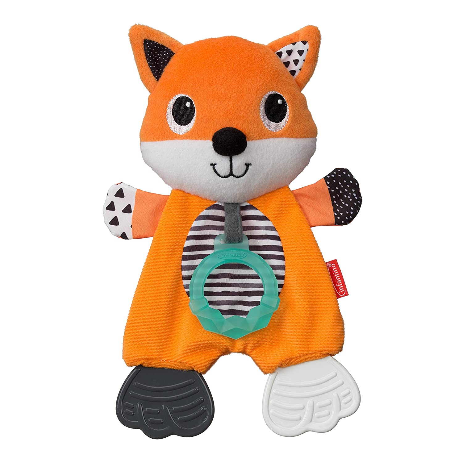 Infantino Cuddly Teether, Fox, 5.25 x 2 x 11 Inch (Pack of 1)