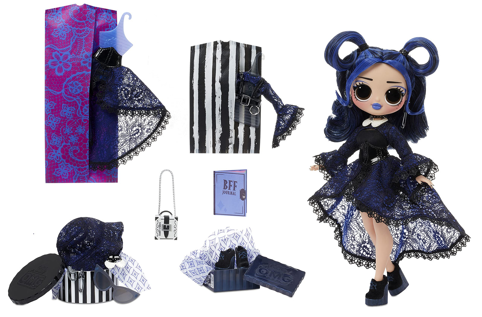 LOL Surprise OMG Moonlight B.B. Fashion Doll - Dress Up Doll Set with 20 Surprises for Girls and Kids 4+