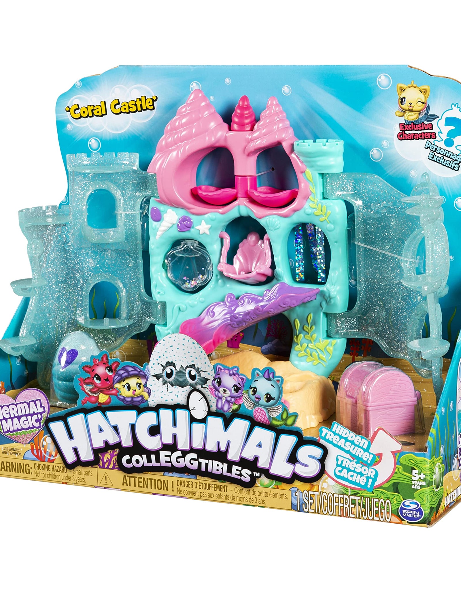 Hatchimals CollEGGtibles, Coral Castle Fold Open Playset with Exclusive Mermal Character (Amazon Exclusive Set), Girl Toys, Girls Gifts for Ages 5 and up