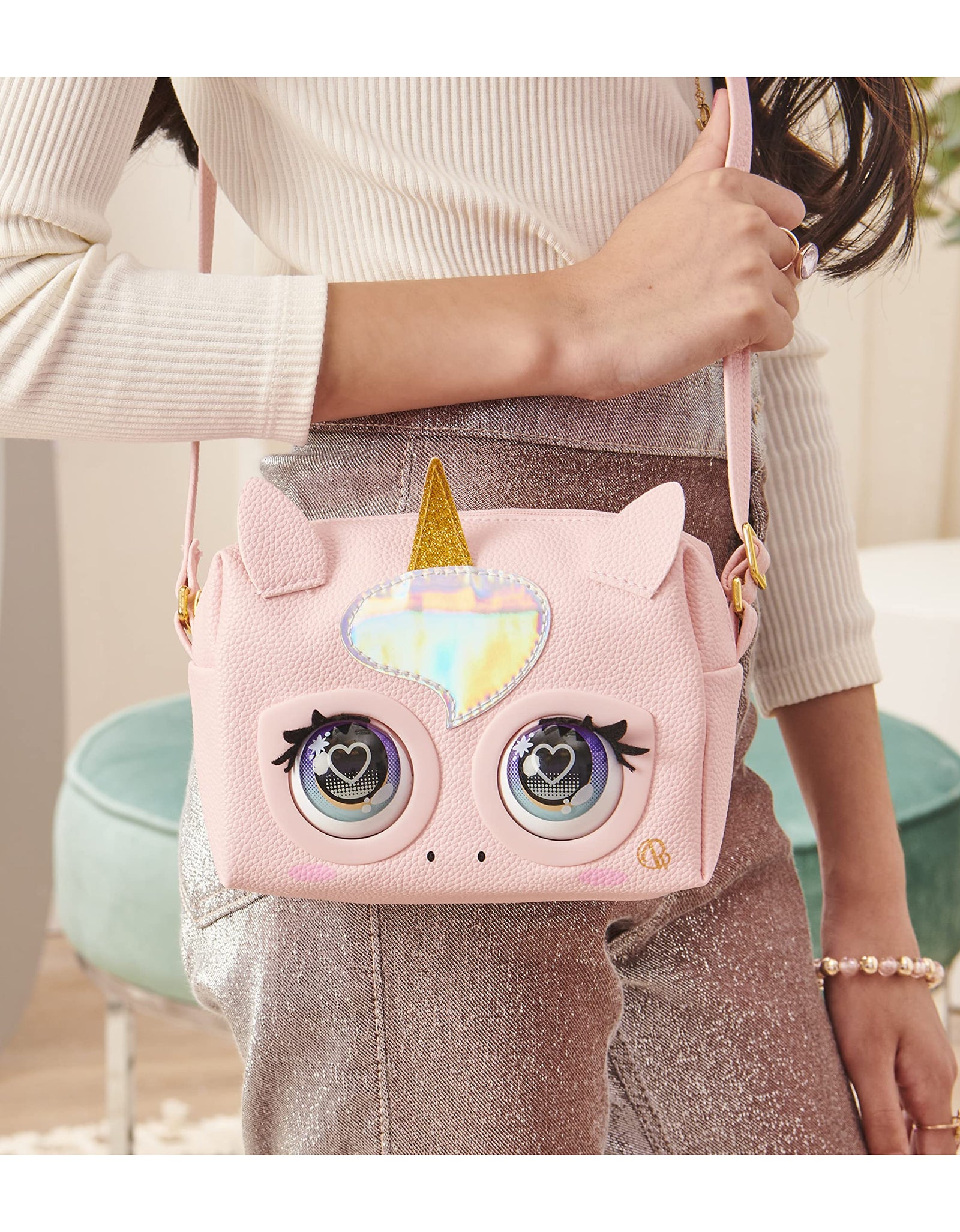 Purse Pets, Glamicorn Unicorn Interactive with Over 25 Sounds and Reactions, Kids Toys for Girls Ages 5 and up