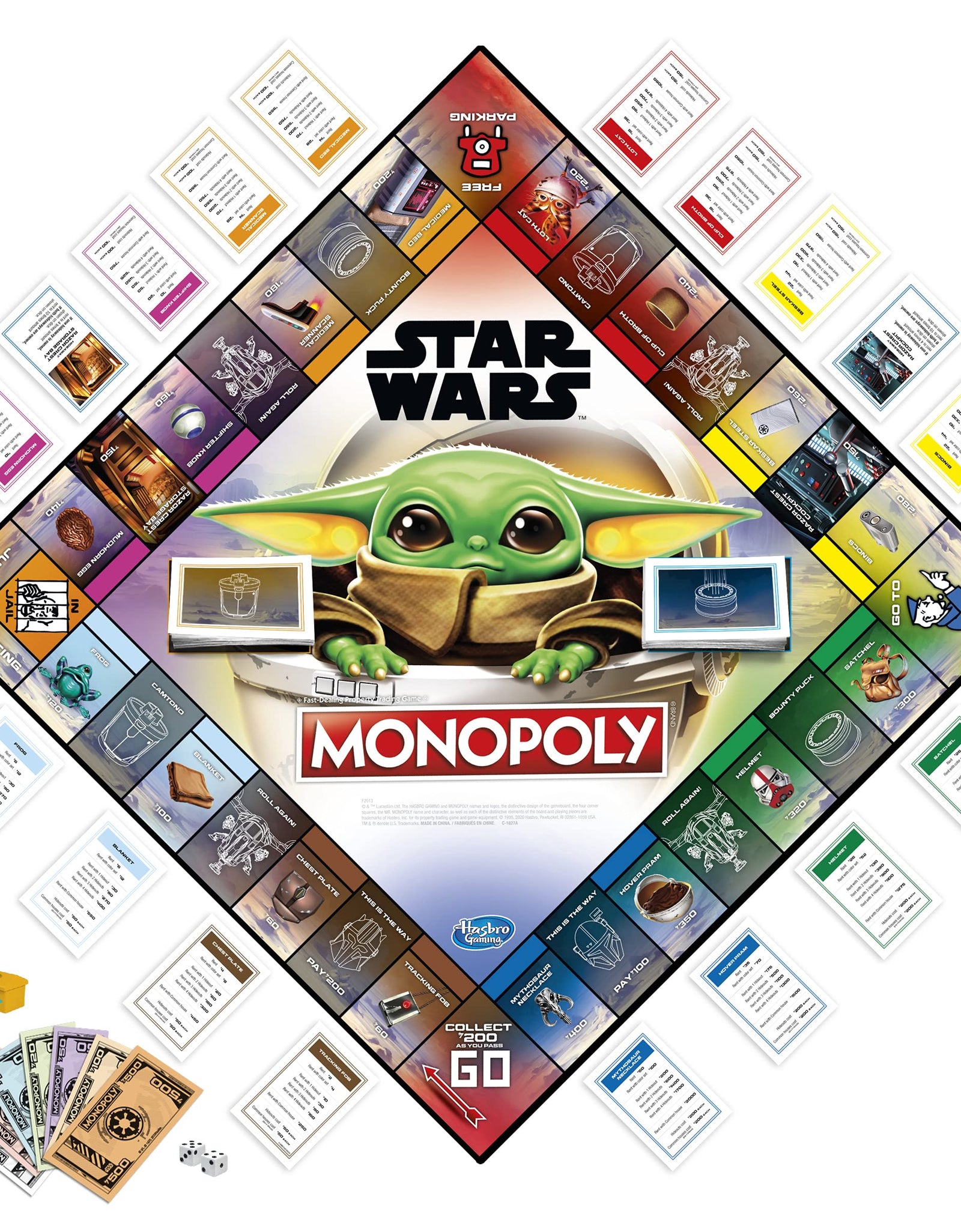 Monopoly: Star Wars The Child Edition Board Game for Families and Kids Ages 8 and Up, Featuring The Child, Who Fans Call Baby Yoda