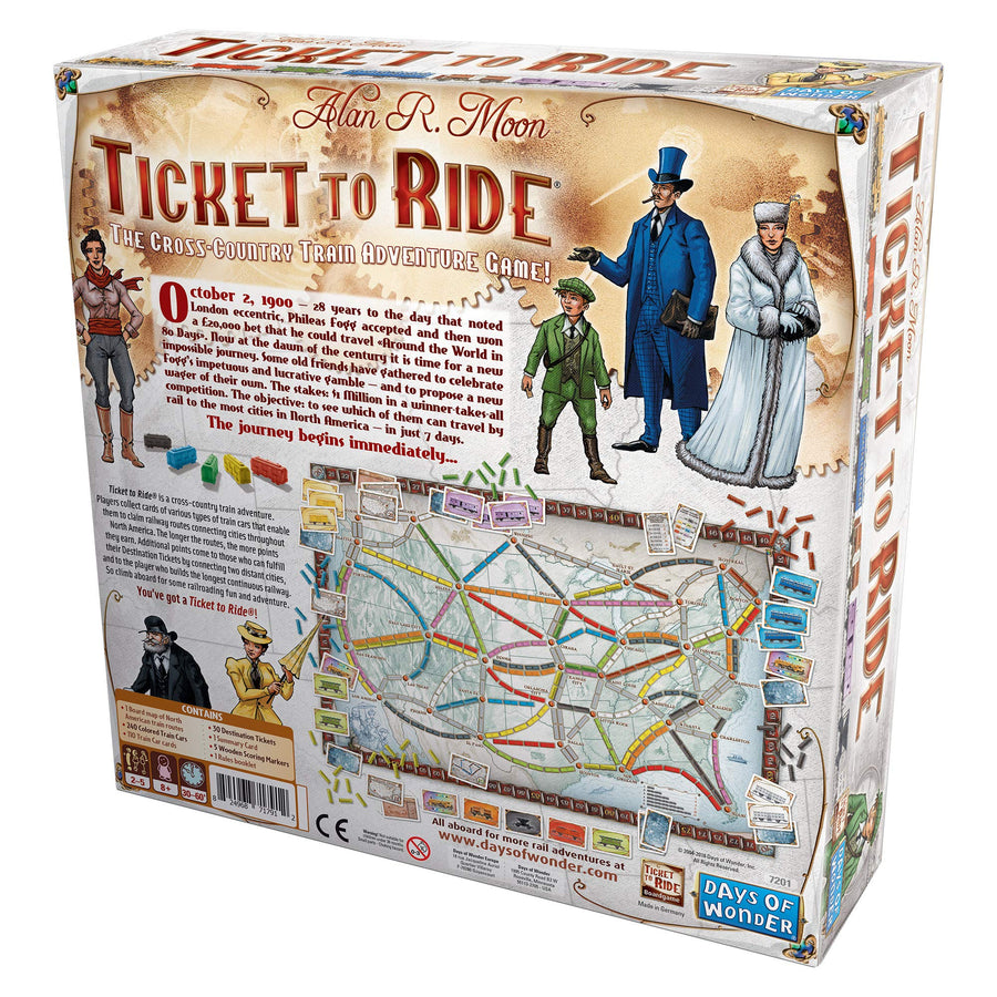 Ticket to Ride Board Game | Family Board Game | Board Game for Adults and Family | Train Game | Ages 8+ | For 2 to 5 players | Average Playtime 30-60 minutes | Made by Days of Wonder