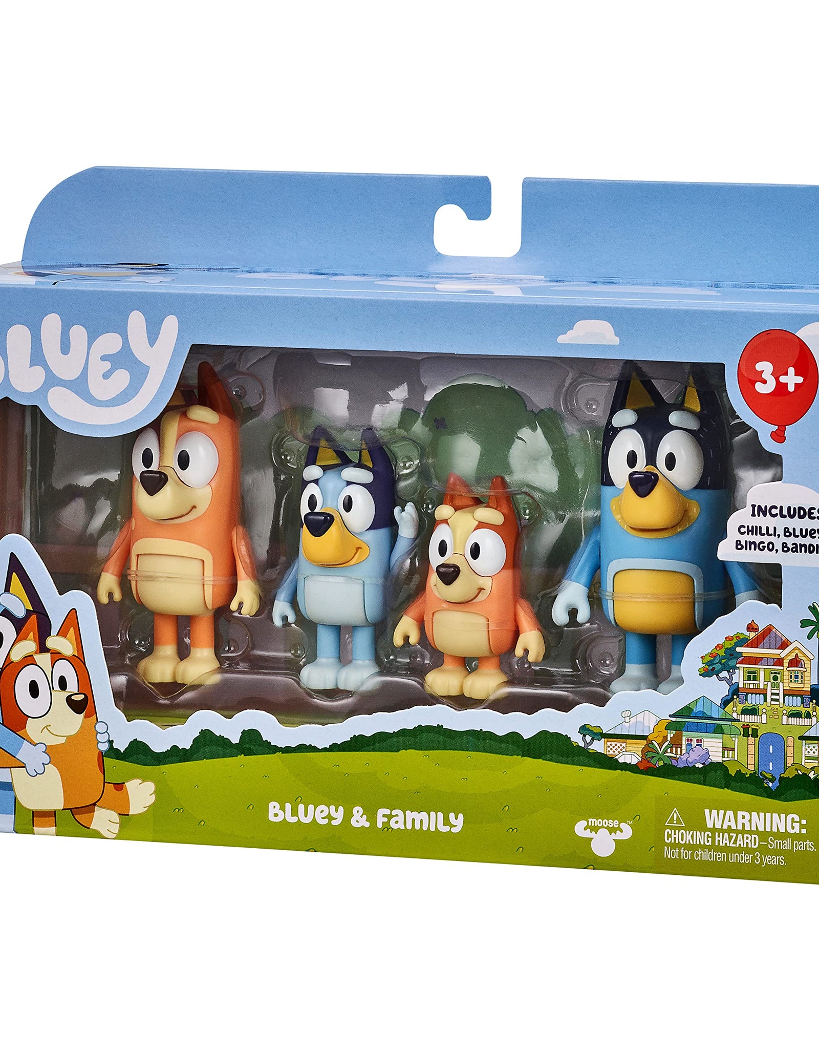 Bluey and Friends 4 Pack of 2.5-3" Poseable Figures