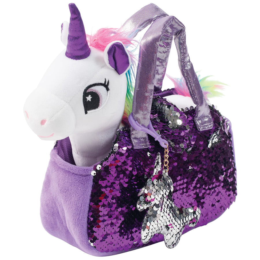 Little Jupiter Plush Pet Set with Purse - Unicorn Toys - Unicorn Stuffed Animal - Unicorn Gift for Girls - Kids Plushie (White Unicorn) Age 4 - 5 - 6 - 7 yrs