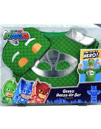 PJ Masks Turbo Blast Gekko Dress Up Set with Soft Mask, Size 4-6X, Kids Pretend Play Costumes, Green, by Just Play
