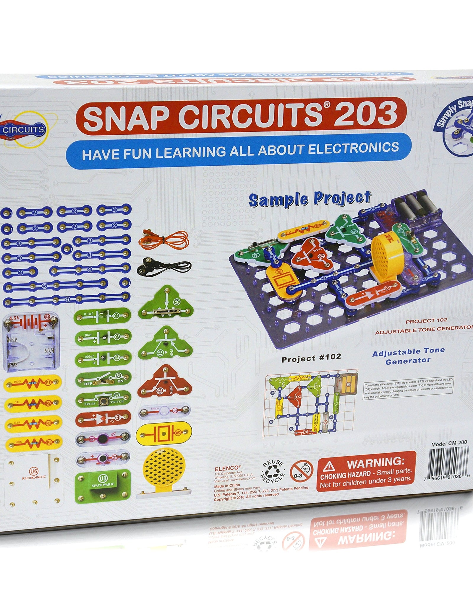 Snap Circuits 203 Electronics Exploration Kit | Over 200 STEM Projects | 4-Color Project Manual | 42 Snap Modules | Unlimited Fun