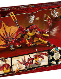 LEGO NINJAGO Legacy Fire Dragon Attack 71753 Ninja Playset Building Kit, Featuring a Flying Dragon Toy; New 2021 (563 Pieces)
