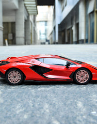 BEZGAR Licensed RC Series, 1:24 Scale Remote Control Car Lambor Sián FKP 37 Electric Sport Racing Hobby Toy Car Model Vehicle for Boys and Girls Teens and Adults Gift (Red)
