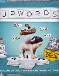 Upwords, Fun and Challenging Family Word Game with Stackable Letter Tiles, for Ages 8 and up
