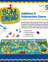 Learning Resources Sum Swamp Game, Homeschool, Addition & Subtraction Game, Early Math Skills, Math Games for Kids, Educational Board Games, 8 Pieces, Ages 5+

