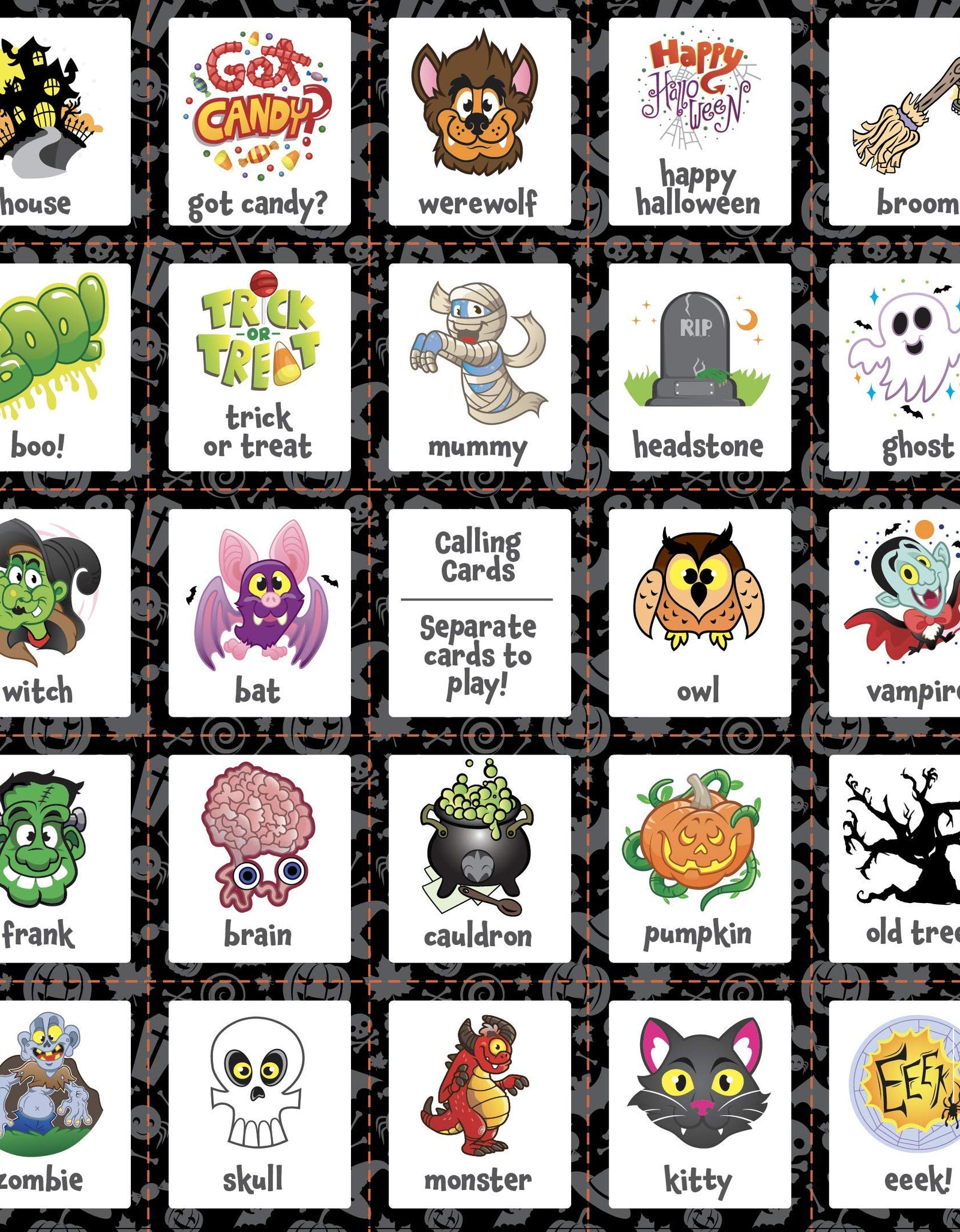 JOYIN 32 Halloween Bingo Game Cards (4x4 & 5x5) – 16 Players for Halloween Party Card Games, School Classroom Games, Trick or Treating, Halloween Party Favors Supplies, Family Activity