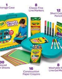 Crayola Create 'N Carry Art Set, 75 Pieces, Art Gift for Kids, Ages 5 & Up
