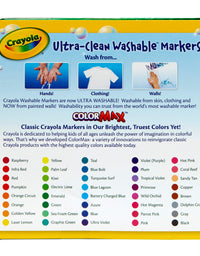 Crayola Ultra Clean Washable Markers, Kids Indoor Activities At Home, Broad Line, 40 Classic Colors
