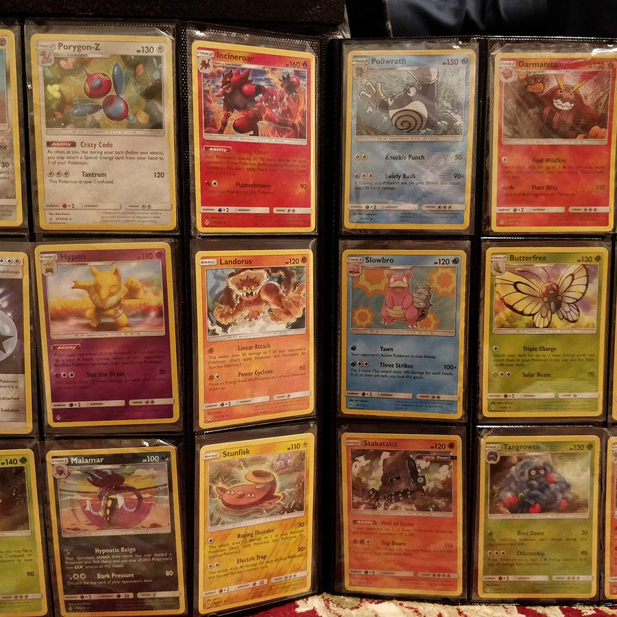 50+ Official Pokemon Cards Binder Collection Booster Box with 5 Foils in Any Combination and at Least 1 Rarity, GX, EX, FA, Tag Team, Or Secret Rare, with Cards Like Charizard and Detective Pikachu