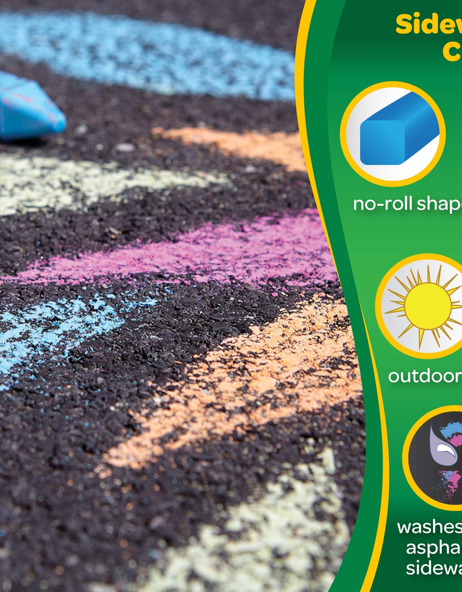 Crayola Washable Sidewalk Chalk Set, Outdoor Toy, Gift for Kids, 72Count (Amazon Exclusive)