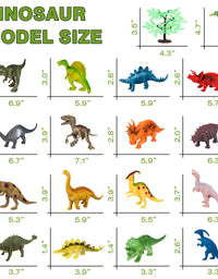 Dinosaur Toys Playset with Activity Play Mat for Kids,Realistic Dinosaur Figures, Trees,Creating a Dino World Including, Birthday Gift for Boys and Girls Ages 3 4 5 6 Years Old
