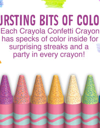 Crayola Confetti Crayons, Multi Color Crayons, Kids Coloring Supplies, 24 Count
