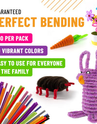 Home Pro Shop 350 Pieces Pipe Cleaners for Craft Supplies - Soft Bristle, Flexible & Durable Pipe Cleaner for Crafts, Fun Creative DIY Ar, & Decorations - 6mm x 12inch Chenille Stems in 30 Colors

