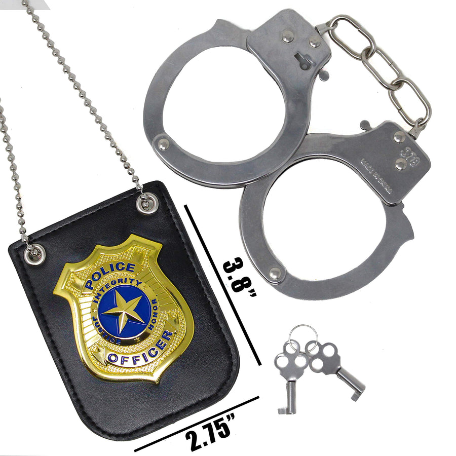 Spooktacular Creations Police Pretend Play Toy Set for School Classroom Dress Up Pretend Play, Detective Role Play Accessory, Stocking, Birthday Party Favor Supplies