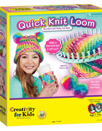 Creativity for Kids Quick Knit Loom – Make Your Own Pom Pom Hat And Accessories For Beginners (Packaging May Vary)
