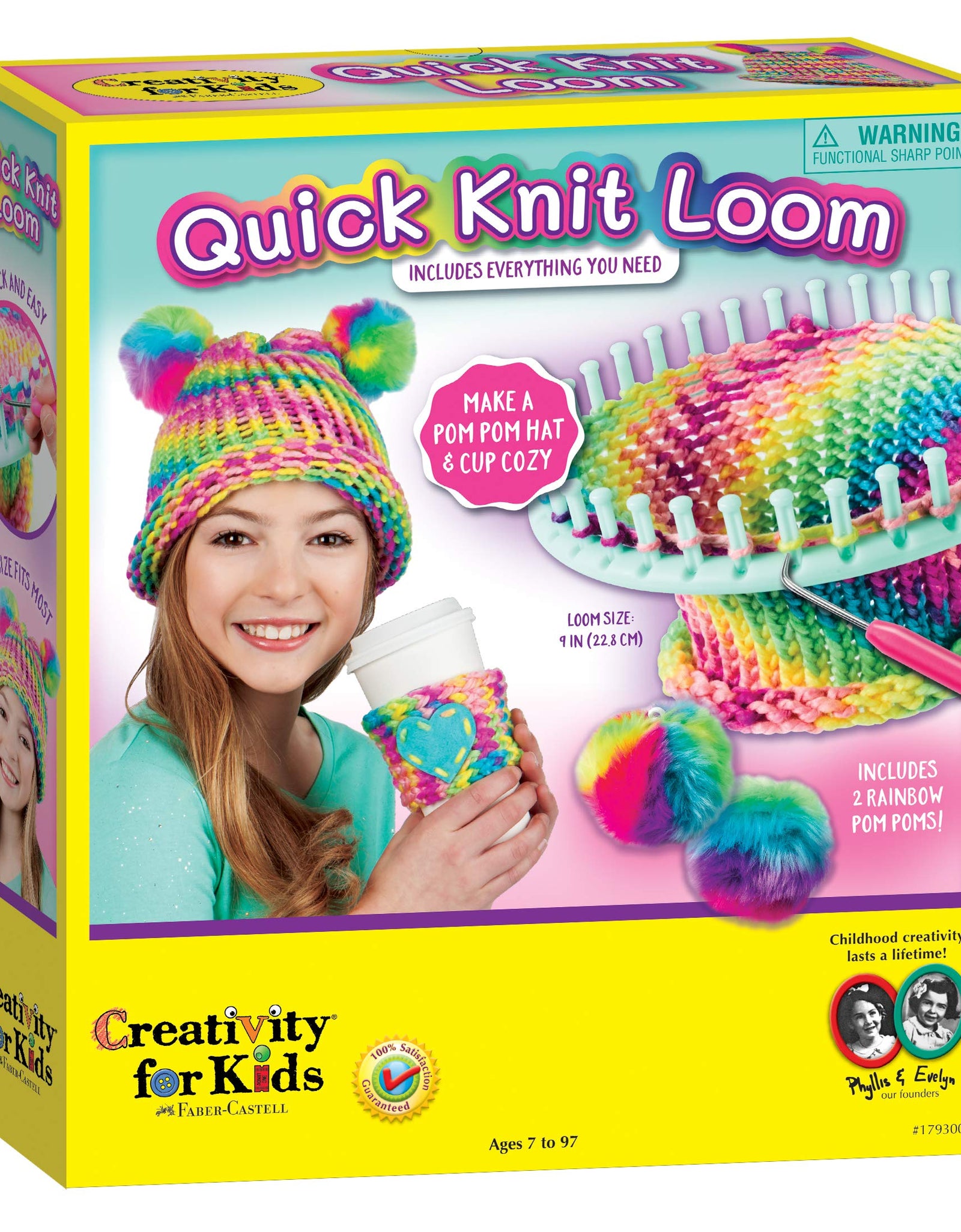 Creativity for Kids Quick Knit Loom – Make Your Own Pom Pom Hat And Accessories For Beginners (Packaging May Vary)