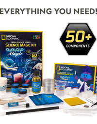 NATIONAL GEOGRAPHIC Science Magic Kit - Perform 20 Unique Experiments as Magic Tricks, Includes Magic Wand and Over 50 Pieces, Great Learning Science Kit for Boys and Girls
