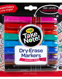 Crayola Low Odor Dry Erase Markers for Kids & Adults, Chisel Tip, Back To School Supplies, 12 Count
