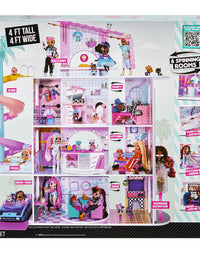LOL Surprise OMG House of Surprises – New Real Wood Dollhouse with 85+ Surprises, 4 Floors, 10 Rooms, Elevator, Spiral Slide, Pool, Movie Theater Drive Thru, Rooftop- Toy Gift for Girls Ages 4 5 6 7+
