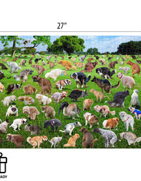 1000 Piece Puzzle, 101 Pooping Puppies, Dogs Pooping Puzzle
