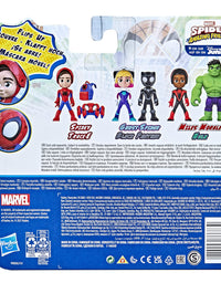 Marvel Spidey and His Amazing Friends Hero Reveal 2-Pack, 4-Inch Scale-Action Figures,-Mask Flip Feature, Spidey and Trace-E, 3 and Up
