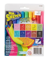 Mr. Sketch Scented Stix Markers, Fine Tip, Assorted Colors, 10-Count
