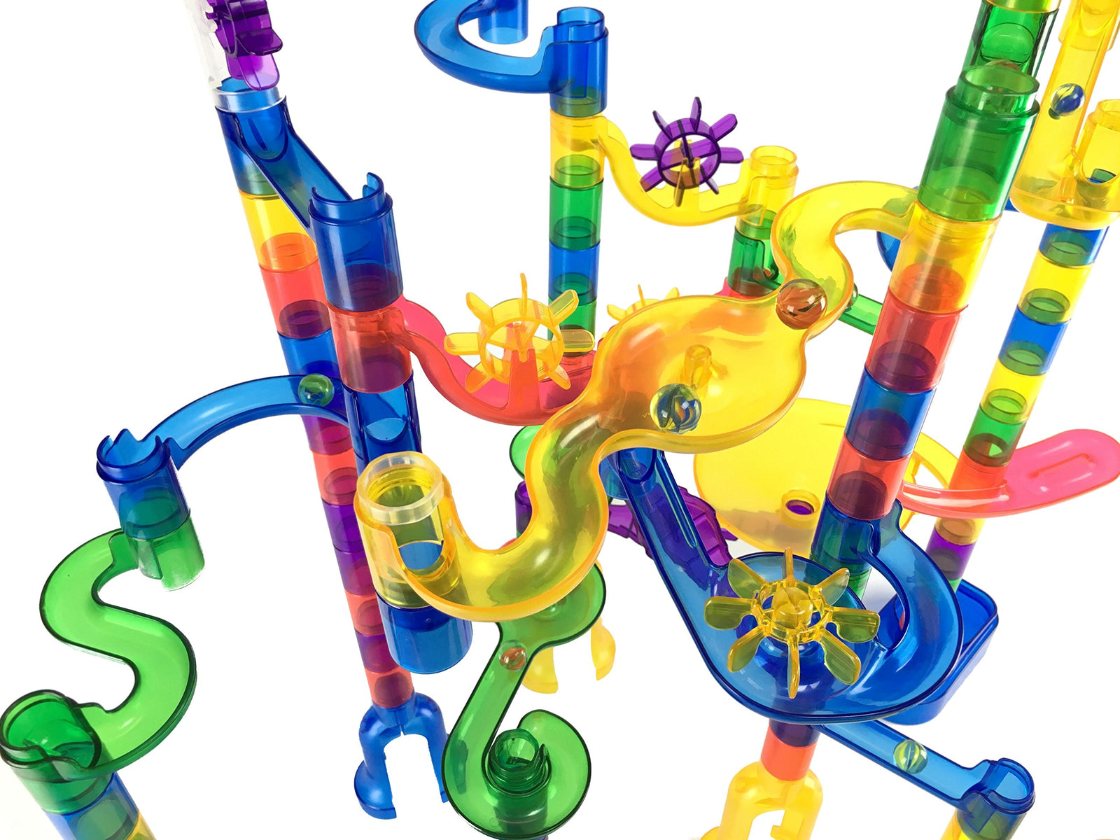 Marble Genius Marble Run Super Set - 150 Complete Pieces + Free Instruction App & Full Color Instruction Manual