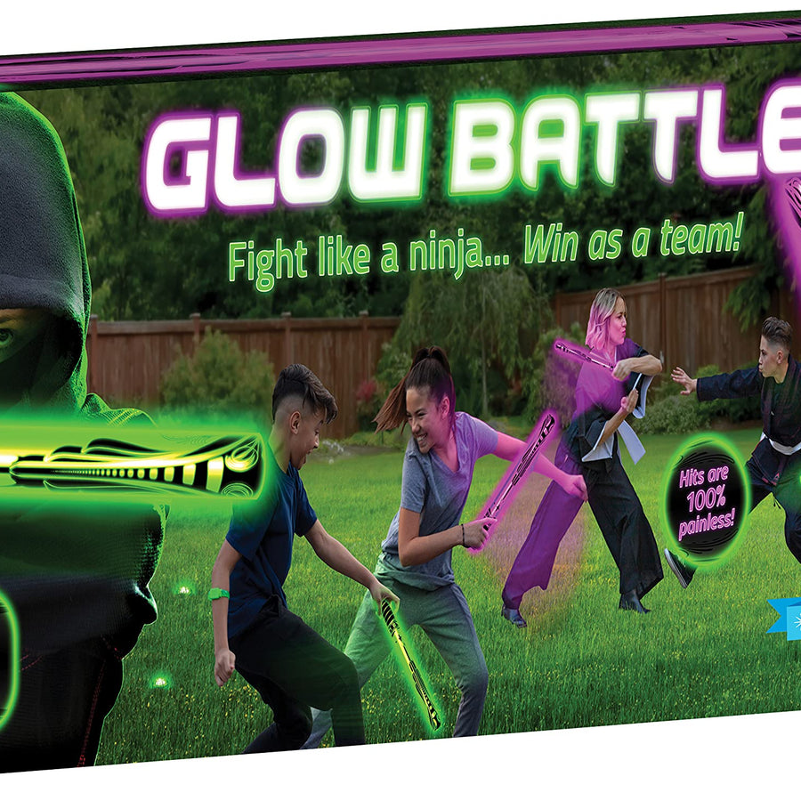 Starlux Games Glow Battle: A Ninja Game with Glow-in-The-Dark Foam Swords - an Indoor & Outdoor Activity for Boys, Girls and Teens Ages 8+