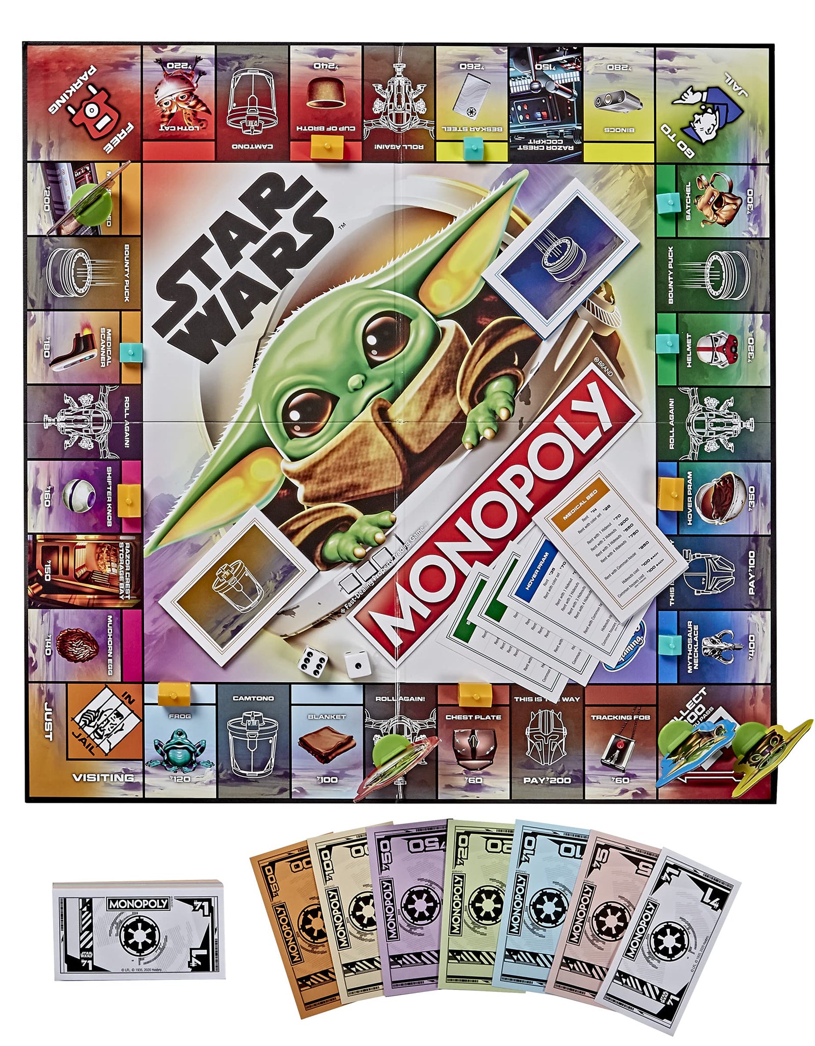 Monopoly: Star Wars The Child Edition Board Game for Families and Kids Ages 8 and Up, Featuring The Child, Who Fans Call Baby Yoda