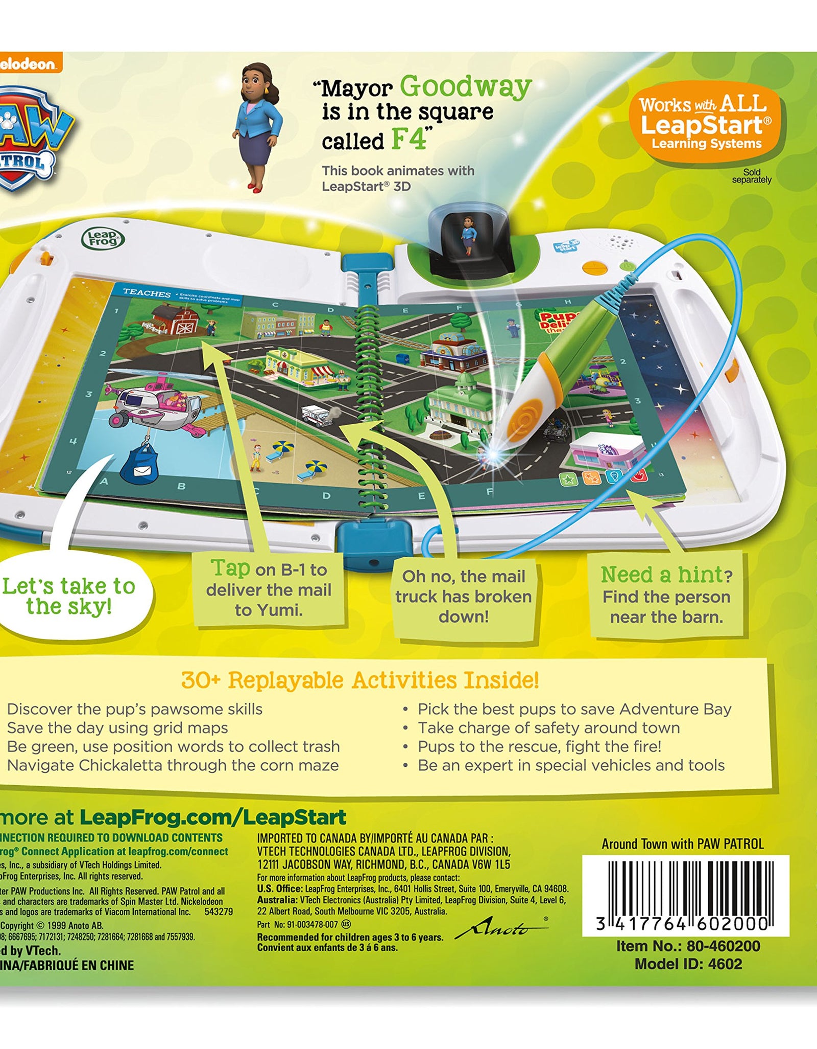 LeapFrog LeapStart 3D Around Town with PAW Patrol Book, Level 2